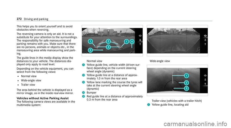 MERCEDES-BENZ GLE COUPE 2019 Owners Manual This helps
youto orient yourself and to avoid
obs tacles when reve rsing.
The reve rsing camera is only an aid. It is not a
substitute foryo ur attention tothe sur roundings.
The responsibility for sa MERCEDES-BENZ GLE COUPE 2019 Owners Manual This helps
youto orient yourself and to avoid
obs tacles when reve rsing.
The reve rsing camera is only an aid. It is not a
substitute foryo ur attention tothe sur roundings.
The responsibility for sa