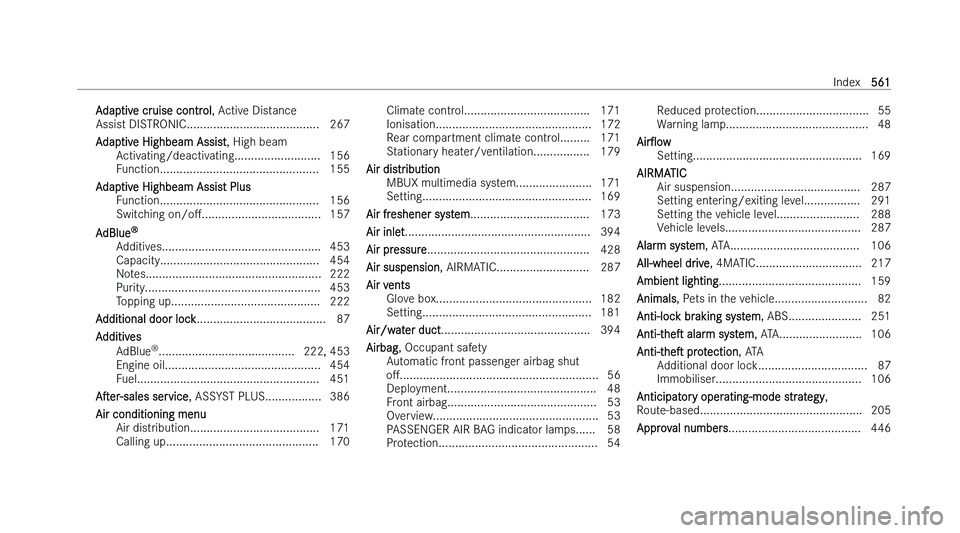 MERCEDES-BENZ GLE SUV 2022  Owners Manual �A�d�a�p�t�i�v�e� �c�r�u�i�s�e� �c�o�n�t�r�o�l
�,� �A �c�t�i�v�e� �D�i�s�t�a�n�c�e
�A�s�s�i�s�t� �D�I�S�T�R�O�N�I�C�.�.�.�.�.�.�.�.�.�.�.�.�.�.�.�.�.�.�.�.�.�.�.�.�.�.�.�.�.�.�.�.�.�.�.�.�.�.�.�. �2�6