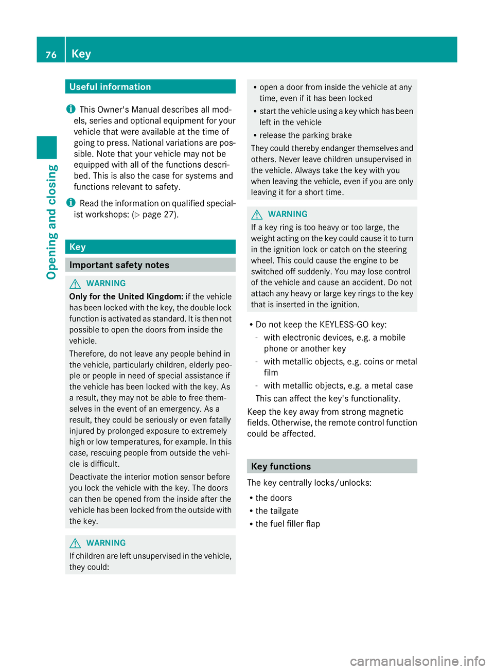 MERCEDES-BENZ GLK SUV 2012 Manual PDF Useful information
i This Owner's Manual describes all mod-
els, series and optional equipment for your
vehicle that were available at the time of
going to press. National variations are pos-
sibl