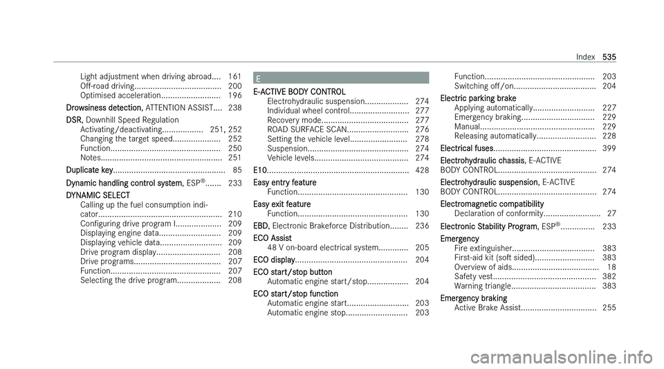 MERCEDES-BENZ GLS SUV 2022  Owners Manual �L�i�g�h�t� �a�d�j�u�s�t�m�e�n�t� �w�h�e�n� �d�r�i�v�i�n�g� �a�b�r�o�a�d�.�.�.�. �1�6�1
�OM�-�r �o�a�d� �d�r�i�v�i�n�g�.�.�.�.�.�.�.�.�.�.�.�.�.�.�.�.�.�.�.�.�.�.�.�.�.�.�.�.�.�.�.�.�.�.�.�.�.�. �2�0