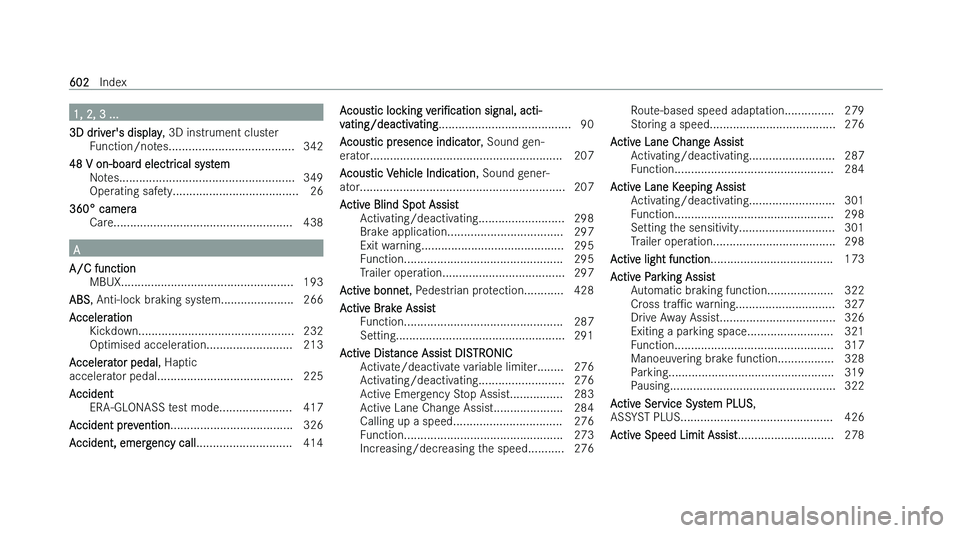 MERCEDES-BENZ S-CLASS SALOON LONG 2022  Owners Manual �1�,� �2�,� �3� �.�.�.
�3�D� �d�r �i�v�e�r�'�s� �d�i�s�p�l�a�y �,� �3�D� �i�n�s�t�r�u�m�e�n�t� �c�l�u�s�t�e�r
�F�u�n�c�t�i�o�n�/�n�o�t�e�s�.�.�.�.�.�.�.�.�.�.�.�.�.�.�.�.�.�.�.�.�.�.�.�.�.�.�.�.�.