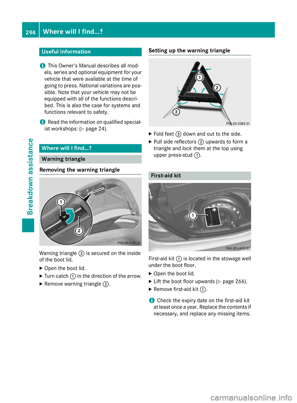 MERCEDES-BENZ SLK ROADSTER 2014 Owners Manual Useful information
i This Owner's Manual describes all mod-
els, series and optional equipment for your
vehicle that were available at the time of
going to press. National variations are pos- sibl MERCEDES-BENZ SLK ROADSTER 2014 Owners Manual Useful information
i This Owner's Manual describes all mod-
els, series and optional equipment for your
vehicle that were available at the time of
going to press. National variations are pos- sibl