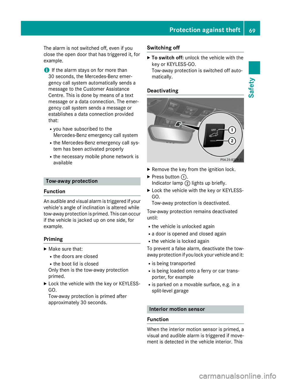 MERCEDES-BENZ SLK ROADSTER 2014 Manual PDF The alarm is not switched off, even if you
close the open door that has triggered it, for
example.
i If the alarm stays on for more than
30 seconds, the Mercedes‑ Benz emer-
gency call system automa MERCEDES-BENZ SLK ROADSTER 2014 Manual PDF The alarm is not switched off, even if you
close the open door that has triggered it, for
example.
i If the alarm stays on for more than
30 seconds, the Mercedes‑ Benz emer-
gency call system automa