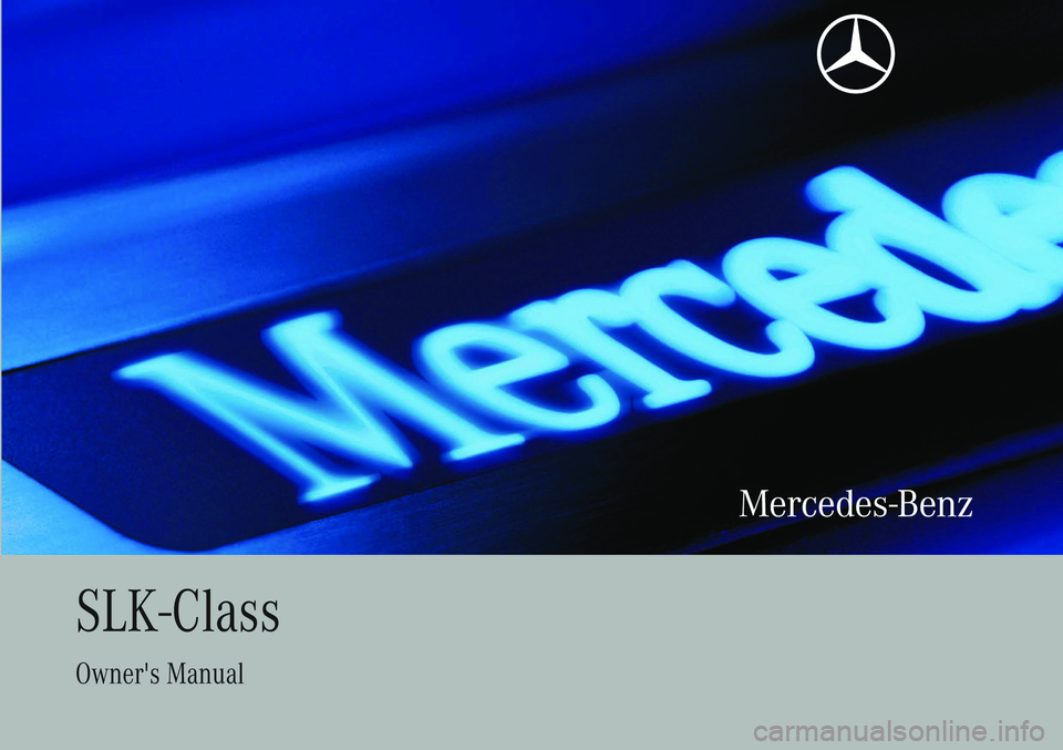 MERCEDES-BENZ SLK ROADSTER 2008  Owners Manual 