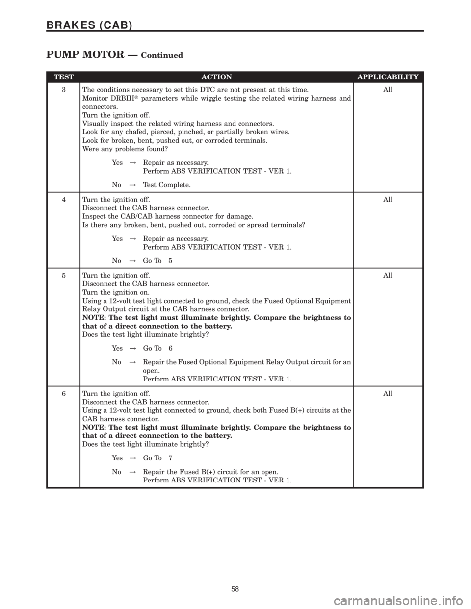 MERCEDES-BENZ SPRINTER 2006 Service Manual TEST ACTION APPLICABILITY
3 The conditions necessary to set this DTC are not present at this time.
Monitor DRBIIItparameters while wiggle testing the related wiring harness and
connectors.
Turn the ig MERCEDES-BENZ SPRINTER 2006 Service Manual TEST ACTION APPLICABILITY
3 The conditions necessary to set this DTC are not present at this time.
Monitor DRBIIItparameters while wiggle testing the related wiring harness and
connectors.
Turn the ig