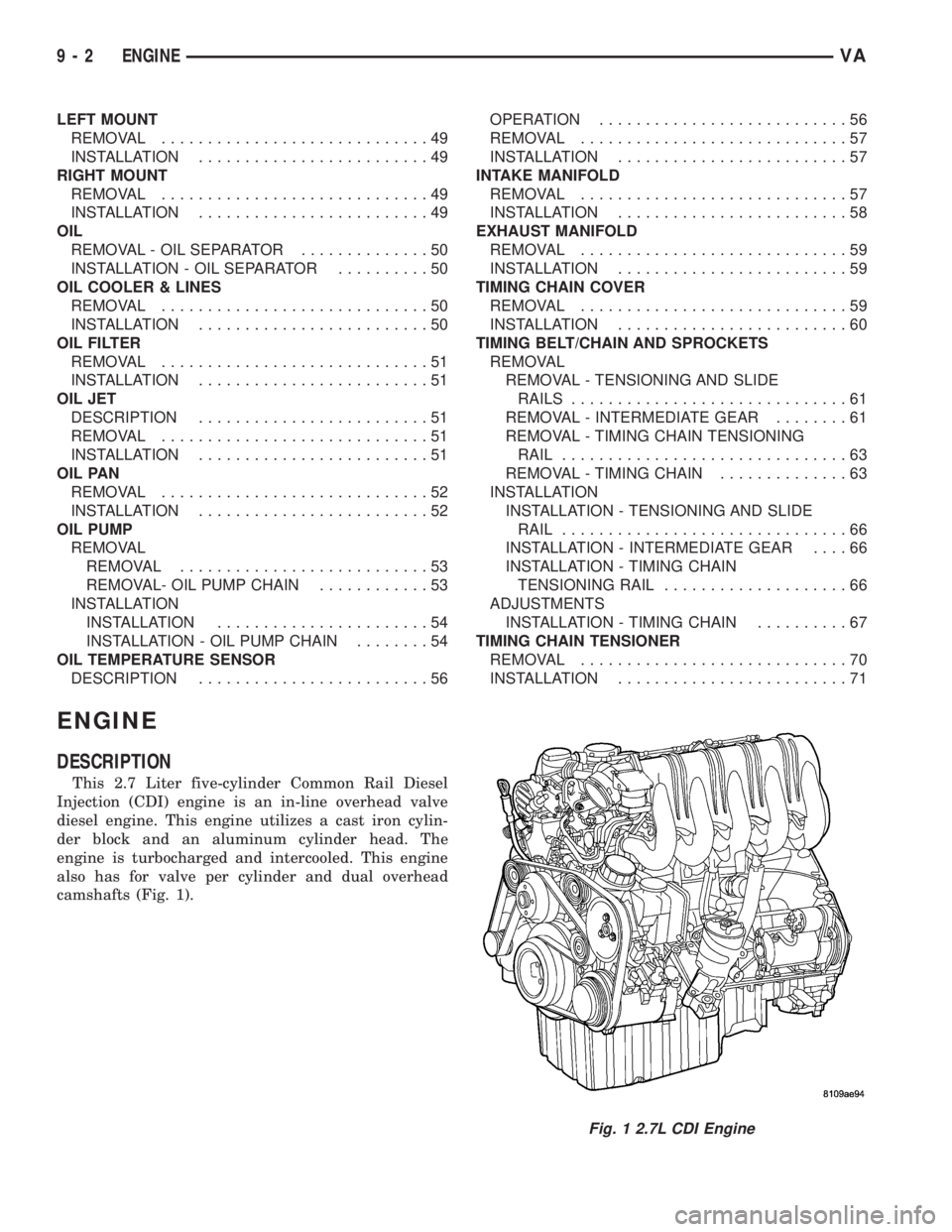 MERCEDES-BENZ SPRINTER 2005 Service Repair Manual LEFT MOUNT
REMOVAL.............................49
INSTALLATION.........................49
RIGHT MOUNT
REMOVAL.............................49
INSTALLATION.........................49
OIL
REMOVAL - OIL S MERCEDES-BENZ SPRINTER 2005 Service Repair Manual LEFT MOUNT
REMOVAL.............................49
INSTALLATION.........................49
RIGHT MOUNT
REMOVAL.............................49
INSTALLATION.........................49
OIL
REMOVAL - OIL S