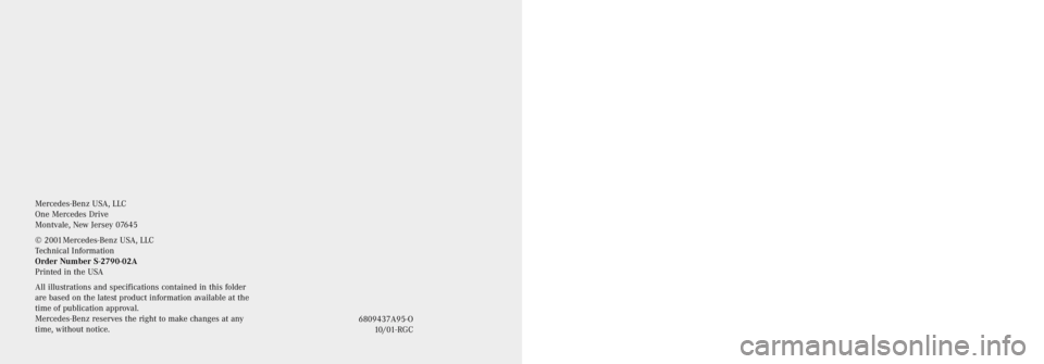 MERCEDES-BENZ ML430 1997 Complete Repair Manual Integrated V60 Digital Cellular Phone
In-Vehicle Operation Guide
Mercedes-Benz
Mercedes-Benz USA, LLC
One Mercedes Drive
Montvale, New Jersey 07645
© 2001 Mercedes-Benz USA, LLC
Technical Information MERCEDES-BENZ ML430 1997 Complete Repair Manual Integrated V60 Digital Cellular Phone
In-Vehicle Operation Guide
Mercedes-Benz
Mercedes-Benz USA, LLC
One Mercedes Drive
Montvale, New Jersey 07645
© 2001 Mercedes-Benz USA, LLC
Technical Information