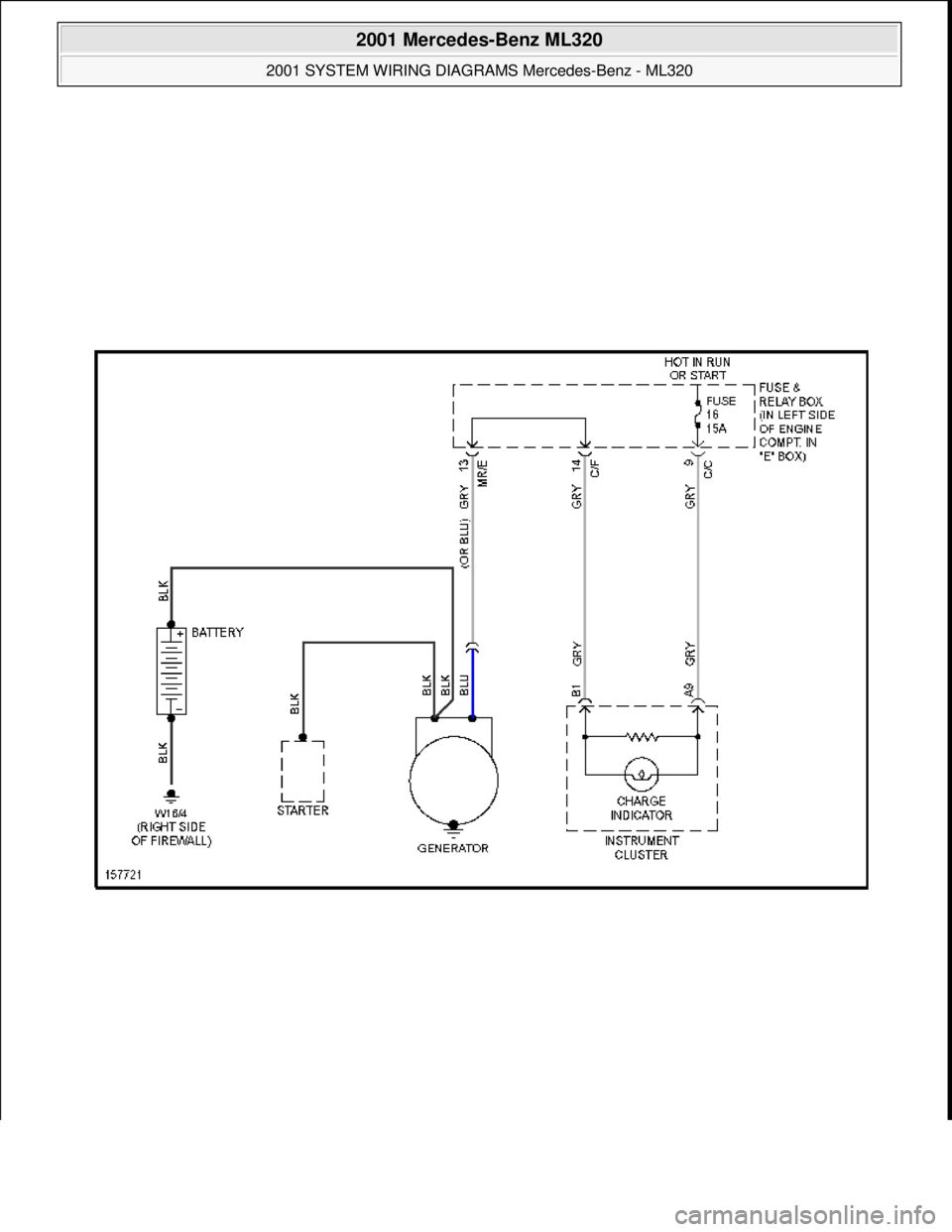 MERCEDES-BENZ ML430 1997  Complete Repair Manual  
2001 Mercedes-Benz ML320 
2001 SYSTEM WIRING DIAGRAMS  Mercedes-Benz - ML320  
me  
Saturday, October 02, 2010 3:28:00 PMPage 114 © 2006 Mitchell Repair Information Company, LLC.  