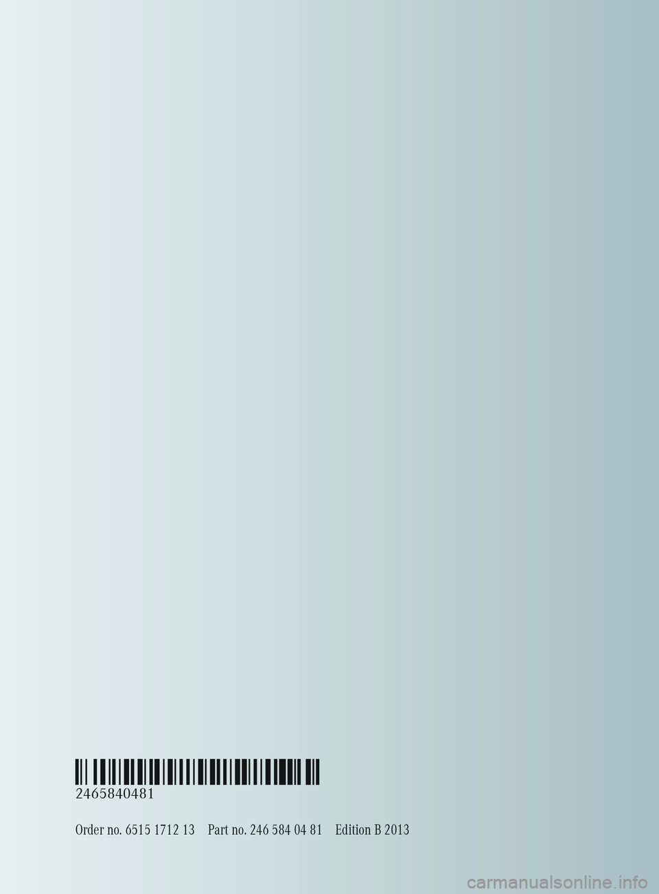MERCEDES-BENZ B-CLASS SPORTS 2013  Owners Manual 