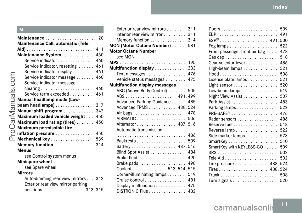 MERCEDES-BENZ CL-CLASS 2009 User Guide ProCarManuals.com MERCEDES-BENZ CL-CLASS 2009 User Guide ProCarManuals.com