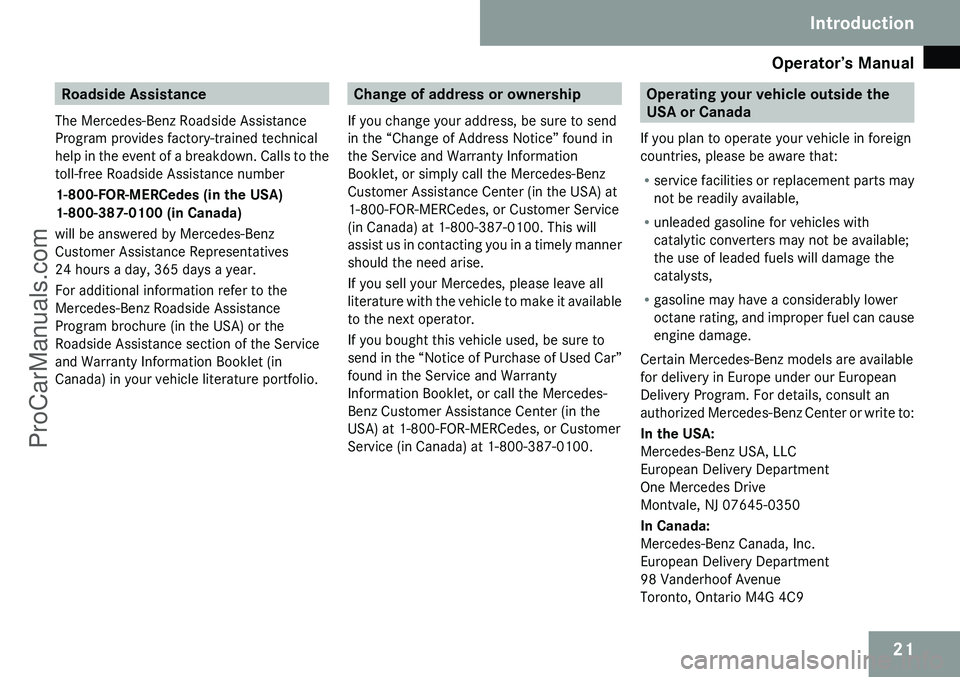 MERCEDES-BENZ CL-CLASS 2009 Owners Manual ProCarManuals.com MERCEDES-BENZ CL-CLASS 2009 Owners Manual ProCarManuals.com