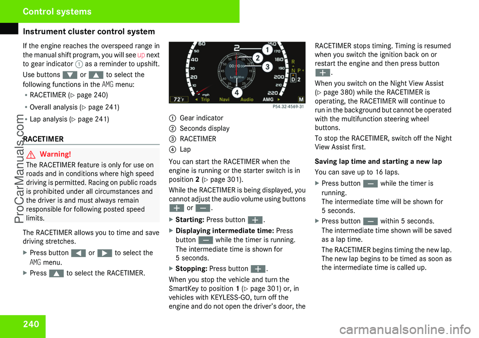 MERCEDES-BENZ CL-CLASS 2009 Owners Manual ProCarManuals.com MERCEDES-BENZ CL-CLASS 2009 Owners Manual ProCarManuals.com