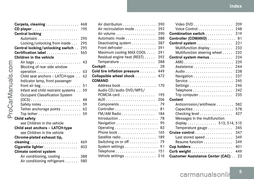 MERCEDES-BENZ CL-CLASS 2009  Owners Manual ProCarManuals.com 