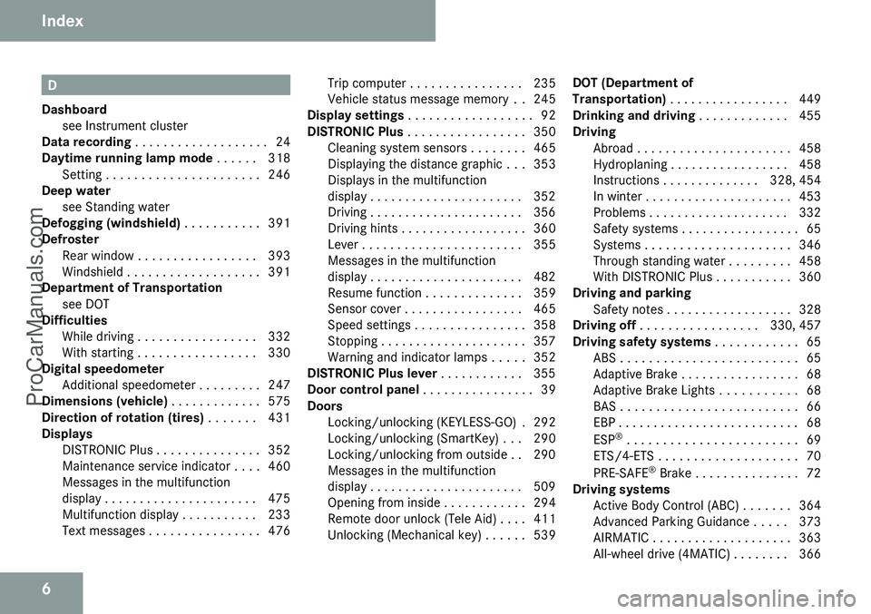 MERCEDES-BENZ CL-CLASS 2009  Owners Manual ProCarManuals.com 