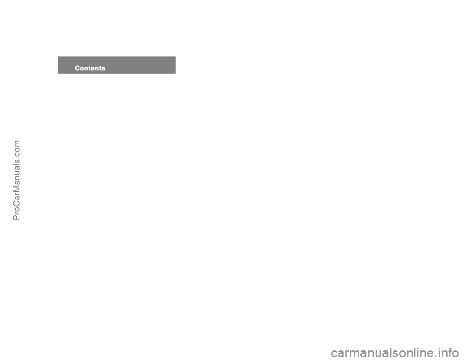 MERCEDES-BENZ E-CLASS 2003 Owners Manual Contents
ProCarManuals.com MERCEDES-BENZ E-CLASS 2003 Owners Manual Contents
ProCarManuals.com
