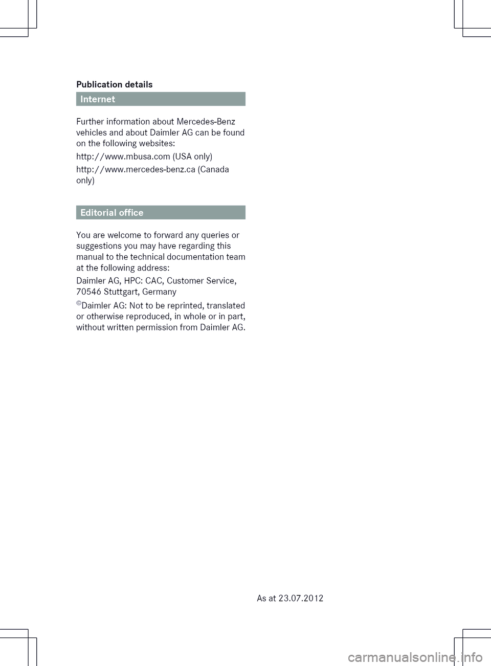 MERCEDES-BENZ E400 HYBRID 2014 Workshop Manual 
