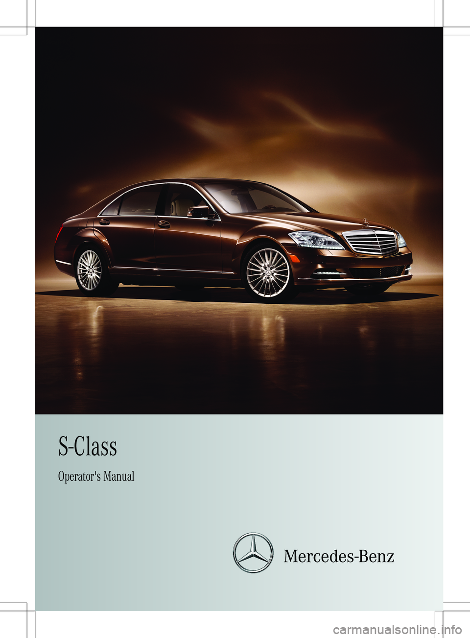 MERCEDES-BENZ S-CLASS SEDAN 2012  Owners Manual S-ClassOperator's Manual     