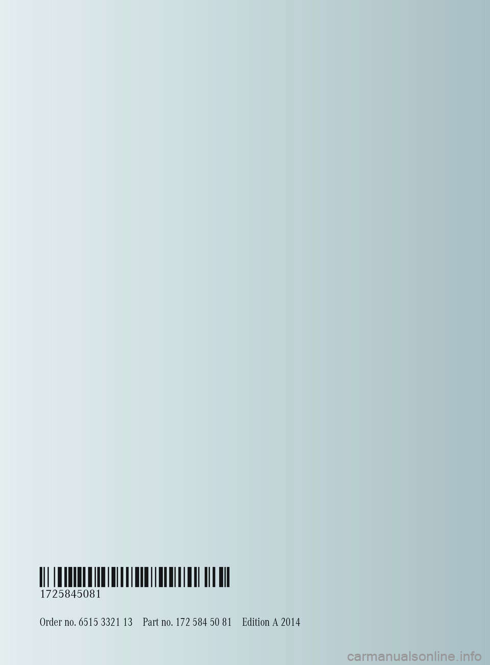 MERCEDES-BENZ SLK-CLASS ROADSTER 2014  Owners Manual 