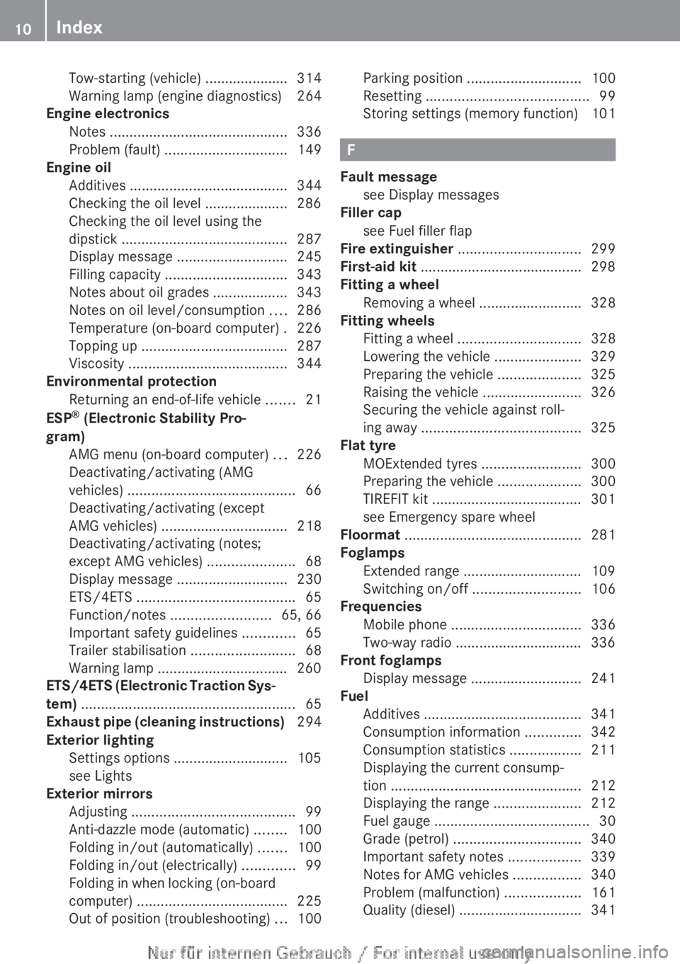 MERCEDES-BENZ A CLASS 2012 User Guide Tow-starting (vehicle) ..................... 314
Warning lamp (engine diagnostics)
264
Engine electronics
Notes ............................................. 336
Problem (fault) ................... MERCEDES-BENZ A CLASS 2012 User Guide Tow-starting (vehicle) ..................... 314
Warning lamp (engine diagnostics)
264
Engine electronics
Notes ............................................. 336
Problem (fault) ...................