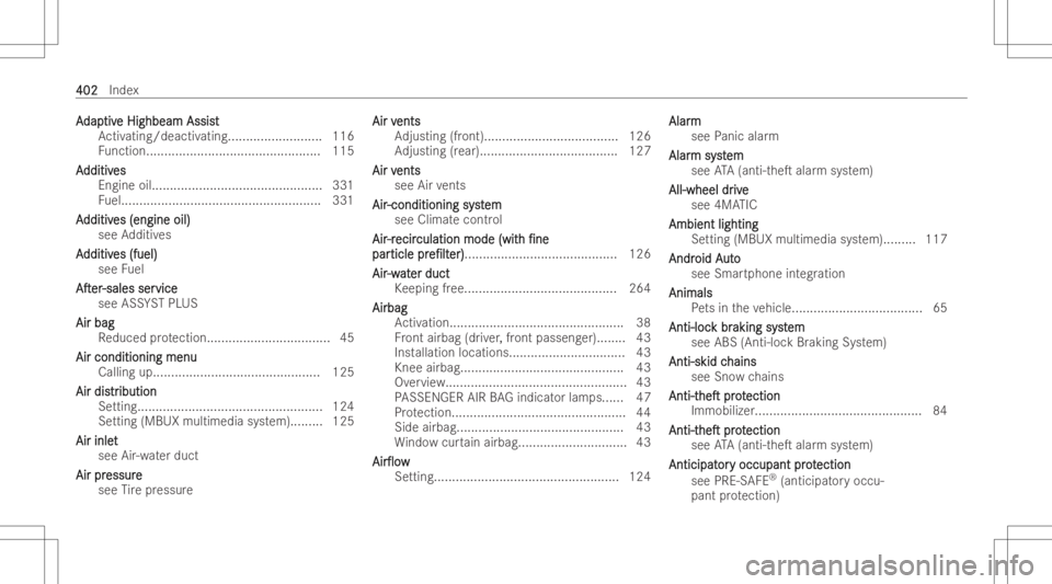 MERCEDES-BENZ A CLASS 2023 Owners Manual AA
dap dap
tiv tiv
eHighbeam Assist e
Highbeam Assist
Ac tivating/dea ctivating <000F000F000F000F000F000F000F000F000F000F000F000F000F000F000F000F
000F000F000F000F000F000F000F000F000F000F> 116
Fu nctio MERCEDES-BENZ A CLASS 2023 Owners Manual AA
dap dap
tiv tiv
eHighbeam Assist e
Highbeam Assist
Ac tivating/dea ctivating <000F000F000F000F000F000F000F000F000F000F000F000F000F000F000F000F
000F000F000F000F000F000F000F000F000F000F> 116
Fu nctio