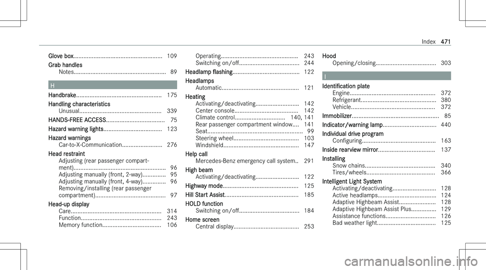 MERCEDES-BENZ C CLASS COUPE 2023  Owners Manual �G�l�o�v�e� �b�o�x�.�.�.�.�.�.�.�.�.�.�.�.�.�.�.�.�.�.�.�.�.�.�.�.�.�.�.�.�.�.�.�.�.�.�.�.�.�.�.�.�.�.�.�.�.�.�.�.�.�.�.�.�. �1�0�9
�G�r�a�b� �h�a�n�d�l�e�s �N�o�t�e�s�.�.�.�.�.�.�.�.�.�.�.�.�.�.�.�.�