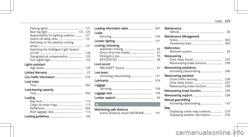 MERCEDES-BENZ C CLASS COUPE 2023  Owners Manual �P�a�r�k�i�n�g� �l�i�g�h�t�s�.�.�.�.�.�.�.�.�.�.�.�.�.�.�.�.�.�.�.�.�.�.�.�.�.�.�.�.�.�.�.�.�.�.�.�.�.�.�.�.�. �1�2�1
�R�e�a�r� �f�o�g� �l�i�g�h�t�.�.�.�.�.�.�.�.�.�.�.�.�.�.�.�.�.�.�.�.�.�.�.�.�.�.�.