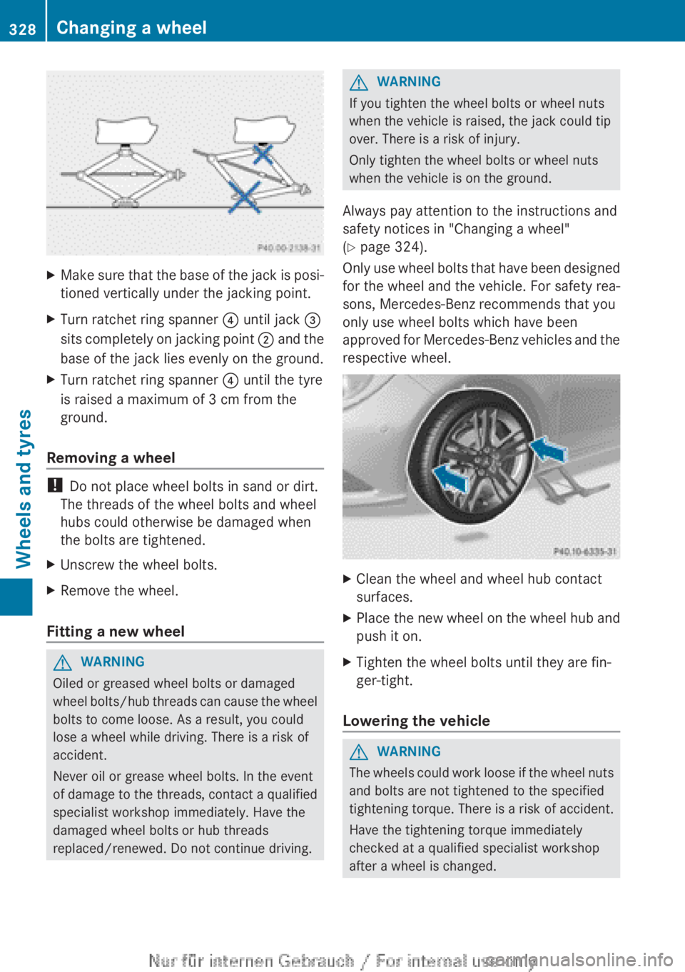 MERCEDES-BENZ CLA 2013 Owners Manual XMake sure that the base of the jack is posi-
tioned vertically under the jacking point.XTurn ratchet ring spanner ? until jack =
sits completely on jacking point ; and the
base of the jack lies ev MERCEDES-BENZ CLA 2013 Owners Manual XMake sure that the base of the jack is posi-
tioned vertically under the jacking point.XTurn ratchet ring spanner ? until jack =
sits completely on jacking point ; and the
base of the jack lies ev
