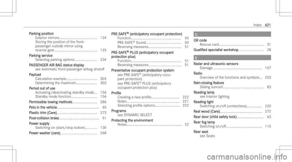 MERCEDES-BENZ CLA 2022  Owners Manual PP
ar ar
king posit ion king
posit ion
Ext erior mir rors<000F000F000F000F000F000F000F000F000F000F000F000F000F000F000F000F
000F000F000F000F000F000F000F000F000F000F000F000F000F000F000F000F
000F000F000F