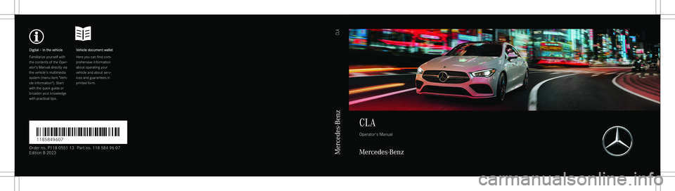 MERCEDES-BENZ CLA 2023  Owners Manual �D�i�g�i�t�a�l�