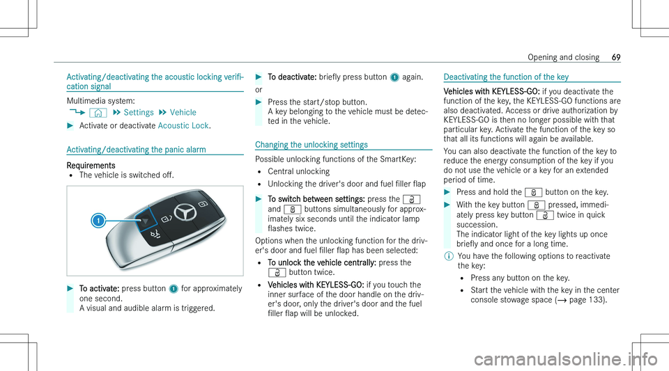 MERCEDES-BENZ CLA 2023 Manual PDF �A�c�t�i�v�a�t�i�n�g�/�d�e�a�c�t�i�v�a�t�i�n�g� �t�h�e� �a�c�o�u�s�t�i�c� �l�o�c�k�i�n�g� �v�e�r�iN�-
�c�a�t�i�o�n � �s�i�g�n�a�l
�M�u�l�t�i�m�e�d�i�a� �s�y�s�t�e�m�:
�4 �©� �5
�S�e�t�t�i�n�g�s � �5