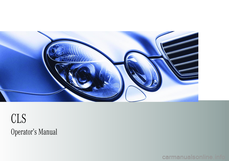 MERCEDES-BENZ CLS 2009 Owners Manual MERCEDES-BENZ CLS 2009 Owners Manual