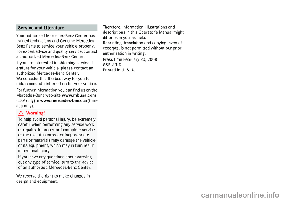 MERCEDES-BENZ CLS 2009  Owners Manual 