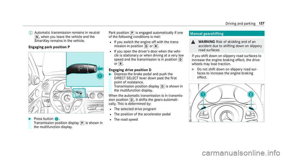 MERCEDES-BENZ E CLASS 2017  Owners Manual �