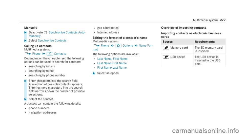 MERCEDES-BENZ E CLASS 2018  Owners Manual Manually �