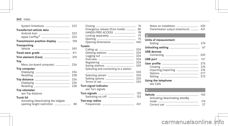MERCEDES-BENZ E CLASS 2020 Owners Manual Sy
stem limit ations ........................... ....2 22
Tr ansf erre dve hicl edata
Andr oidAuto <0011001100110011001100110011001100110011001100110011001100110011
00110011001100110011001100110011001 MERCEDES-BENZ E CLASS 2020 Owners Manual Sy
stem limit ations ........................... ....2 22
Tr ansf erre dve hicl edata
Andr oidAuto <0011001100110011001100110011001100110011001100110011001100110011
00110011001100110011001100110011001