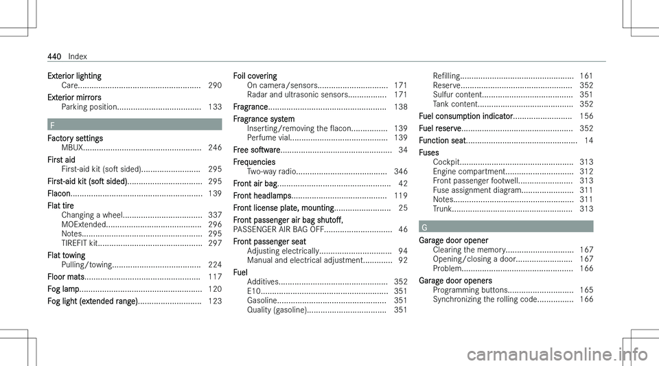 MERCEDES-BENZ E CLASS 2023  Owners Manual �E�x�t�e�r�i�o�r� �l�i�g�h�t�i�n�g�C�a�r�e�.�.�.�.�.�.�.�.�.�.�.�.�.�.�.�.�.�.�.�.�.�.�.�.�.�.�.�.�.�.�.�.�.�.�.�.�.�.�.�.�.�.�.�.�.�.�.�.�.�.�.�.�.�. �2�9�0
�E�x�t�e�r�i�o�r� �m�i�r�r�o�r�s �P�a�r�k�