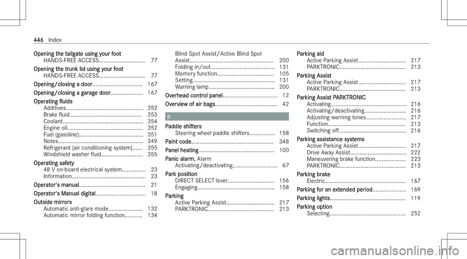 MERCEDES-BENZ E CLASS 2023  Owners Manual �O�p�e�n�i�n�g� �t�h�e� �t�a�i�l�g�a�t�e� �u�s�i�n�g� �y�o�u�r� �f�o�o�t�H�A�N�D�S�-�F�R�E�E� �A�C�C�E�S�S�.�.�.�.�.�.�.�.�.�.�.�.�.�.�.�.�.�.�.�.�.�.�.�.�.�.�.�.�. �7�7
�O�p�e�n�i�n�g� �t�h�e� �t�r�u