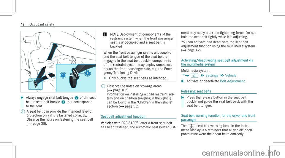 MERCEDES-BENZ E CLASS COUPE 2023 Service Manual ��A�l�w�a�y�s� �e�n�g�a�g�e� �s�e�a�t� �b�e�l�t� �t�o�n�g�u�e� �2� �o�f� �t�h�e� �s�e�a�t
�b�e�l�t� �i�n� �s�e�a�t� �b�e�l�t� �b�u�c�k�l�e�  �1� �t�h�a�t� �c�o�r�r�e�s�p�o�n�d�s
�t�o� �t�h�e� �s�e�a�