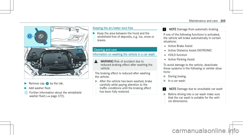 MERCEDES-BENZ E CLASS WAGON 2023  Owners Manual ��R�e�m�o�v�e� �c�a�p� �1� �b�y� �t�h�e� �t�a�b�.��A�d�d� �w�a�s�h�e�r�  O�u�i�d�.�\b�F�u�r�t�h�e�r� �i�n�f�o�r�m�a�t�i�o�n� �a�b�o�u�t� �t�h�e� �w�i�n�d�s�h�i�e�l�d
�w�a�s�h�e�r�  O�u�i�d� �(� �