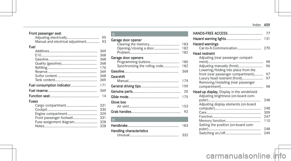 MERCEDES-BENZ E CLASS WAGON 2023  Owners Manual �F�r�o�n�t� �p�a�s�s�e�n�g�e�r� �s�e�a�t�A�d�j�u�s�t�i�n�g� �e�l�e�c�t�r�i�c�a�l�l�y�.�.�.�.�.�.�.�.�.�.�.�.�.�.�.�.�.�.�.�.�.�.�.�.�.�.�.�.�.�.�.�. �9�5
�M�a�n�u�a�l� �a�n�d� �e�l�e�c�t�r�i�c�a�l� �a