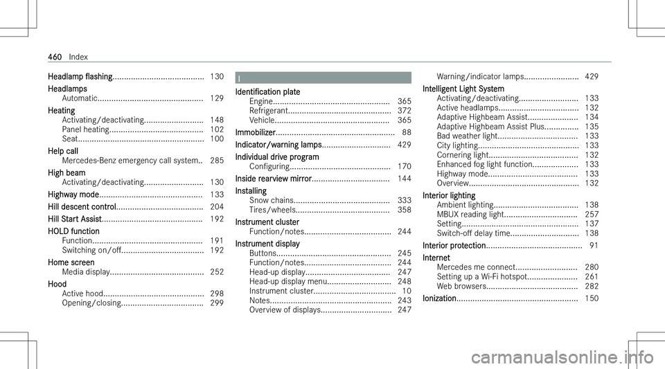 MERCEDES-BENZ E CLASS WAGON 2023  Owners Manual �H�e�a�d�l�a�m�p� O�a�s�h�i�n�g�.�.�.�.�.�.�.�.�.�.�.�.�.�.�.�.�.�.�.�.�.�.�.�.�.�.�.�.�.�.�.�.�.�.�.�.�.�.�.�. �1�3�0
�H�e�a�d�l�a�m�p�s �A�u�t�o�m�a�t�i�c�.�.�.�.�.�.�.�.�.�.�.�.�.�.�.�.�.�.�.�.�.�