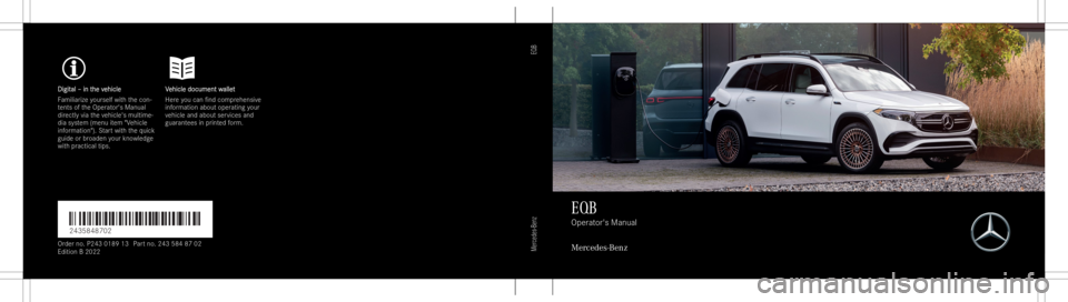 MERCEDES-BENZ EQB 2023  Owners Manual 