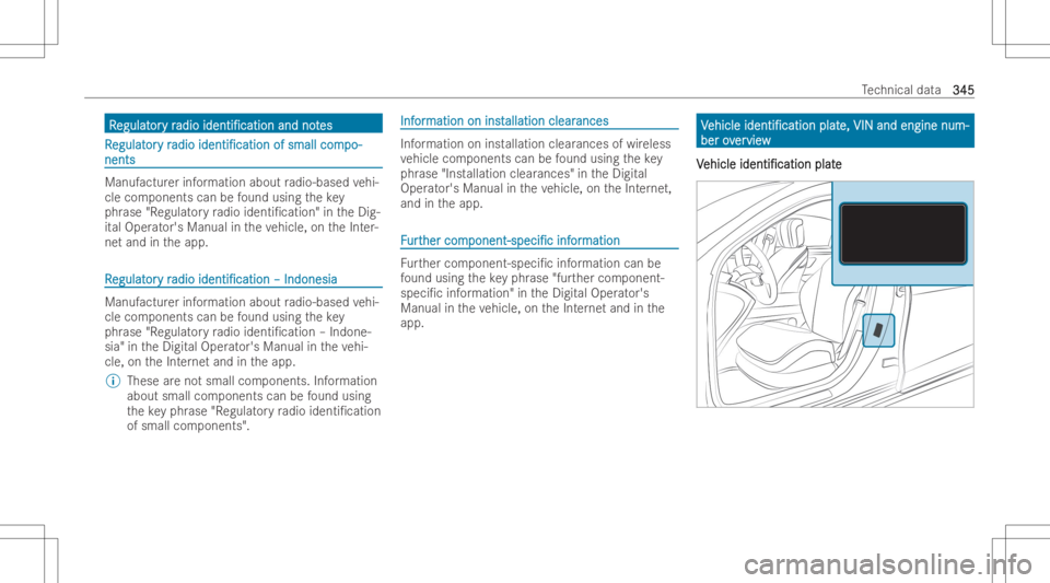 MERCEDES-BENZ EQB 2023  Owners Manual RR
egulat egulat
or or
yr y
radio adio
ident i/cation ident
i/cationand not and
notes es
RR
egulat egulat
or or
yr y
radio adio
ident i/cation ident
i/cationofsmall com of
small compo- po-
nents n