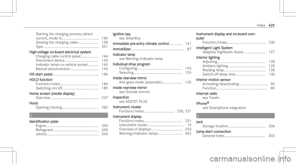 MERCEDES-BENZ EQB 2023  Owners Manual St
artin gth ech argin gpr ocess (direct
cur rent, mod e4).......... ..........................169
St ow ing thech argin gcable .................. .. 158
Ty pe.... ....................................