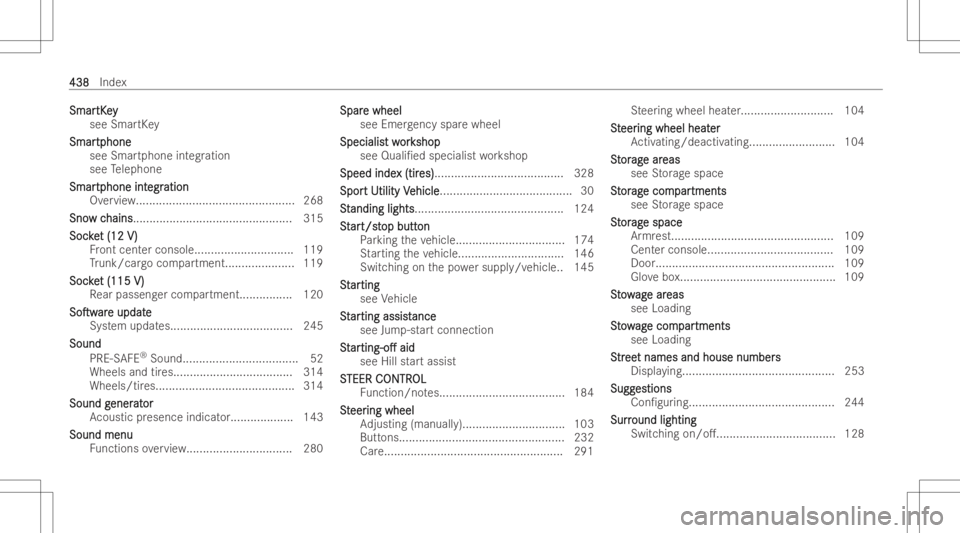 MERCEDES-BENZ EQB 2023  Owners Manual Sma
r Sma
rtK ey tK
ey
see Smar tKey
Sma r Sma
rtph one tph
one
se eSma rtphone integration
see Telephone
Smar Smar
tphone int tphone
integr eg
ration ation
Ov ervie w........ ........................