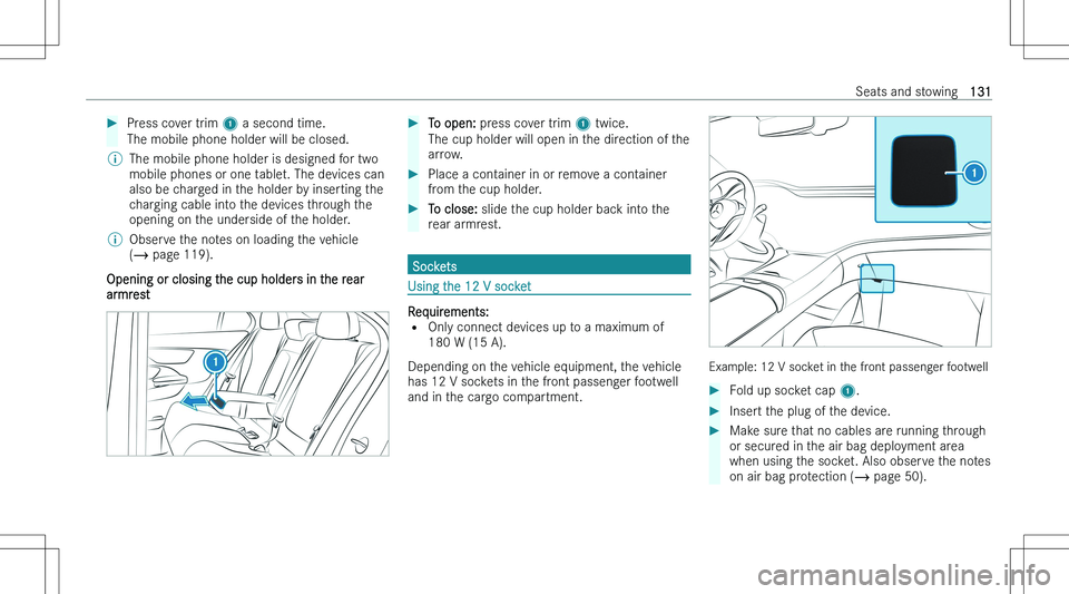 MERCEDES-BENZ EQE 2023  Owners Manual ��P�r�e�s�s� �c�o�v�e�r� �t�r�i�m� �1� �a� �s�e�c�o�n�d� �t�i�m�e�.
�T�h�e� �m�o�b�i�l�e� �p�h�o�n�e� �h�o�l�d�e�r� �w�i�l�l� �b�e� �c�l�o�s�e�d�.�\b�T�h�e� �m�o�b�i�l�e� �p�h�o�n�e� �h�o�l�d�e�r� �i