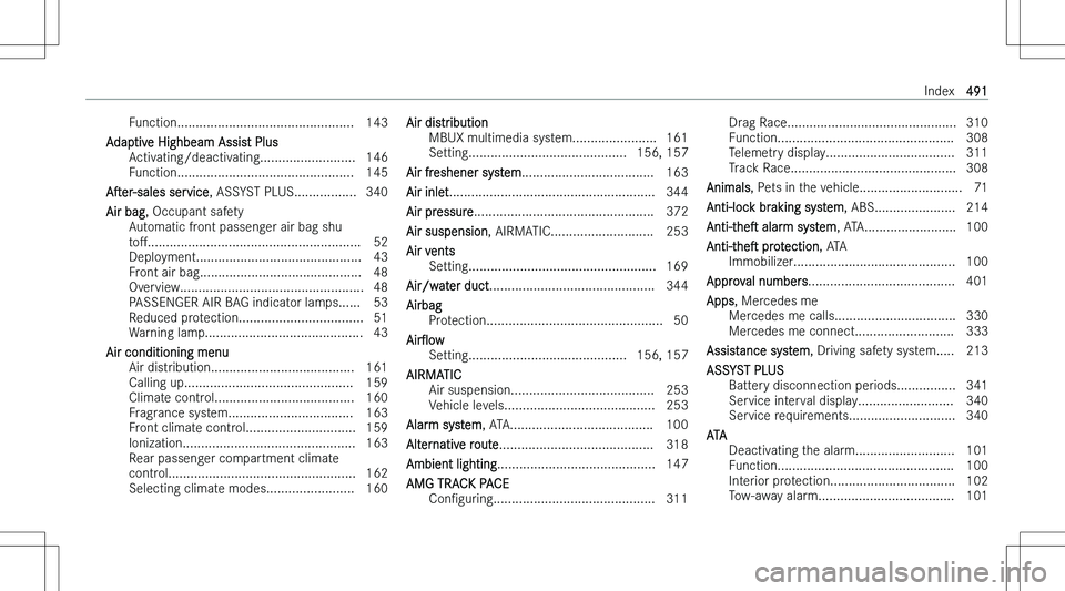 MERCEDES-BENZ EQE 2023  Owners Manual �F�u�n�c�t�i�o�n�.�.�.�.�.�.�.�.�.�.�.�.�.�.�.�.�.�.�.�.�.�.�.�.�.�.�.�.�.�.�.�.�.�.�.�.�.�.�.�.�.�.�.�.�.�.�.�. �1�4�3
�A�d�a�p�t�i�v�e� �H�i�g�h�b�e�a�m� �A�s�s�i�s�t� �P�l�u�s �A�c�t�i�v�a�t�i�n�g�