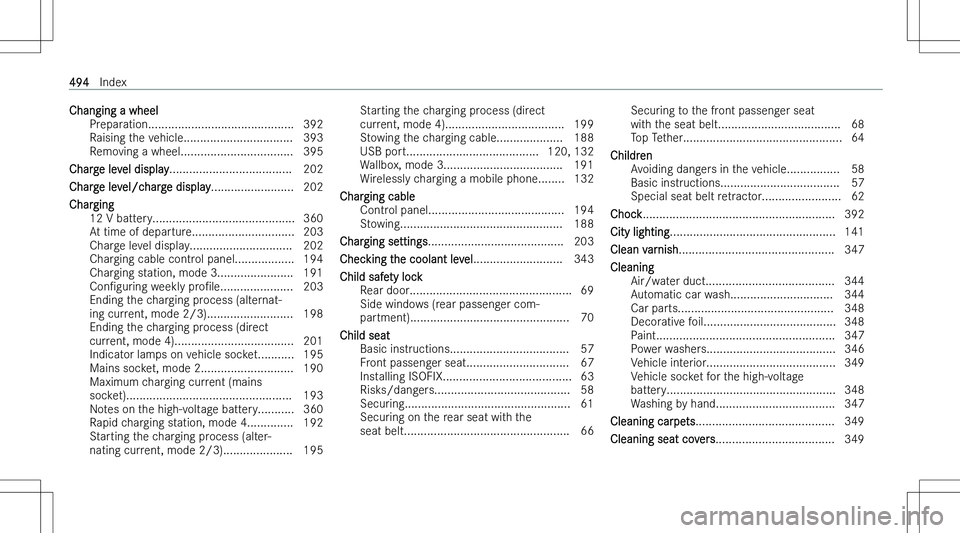 MERCEDES-BENZ EQE 2023  Owners Manual �C�h�a�n�g�i�n�g� �a� �w�h�e�e�l�P�r�e�p�a�r�a�t�i�o�n�.�.�.�.�.�.�.�.�.�.�.�.�.�.�.�.�.�.�.�.�.�.�.�.�.�.�.�.�.�.�.�.�.�.�.�.�.�.�.�.�.�.�.�. �3�9�2
�R�a�i�s�i�n�g� �t�h�e� �v�e�h�i�c�l�e�.�.�.�.�.�.