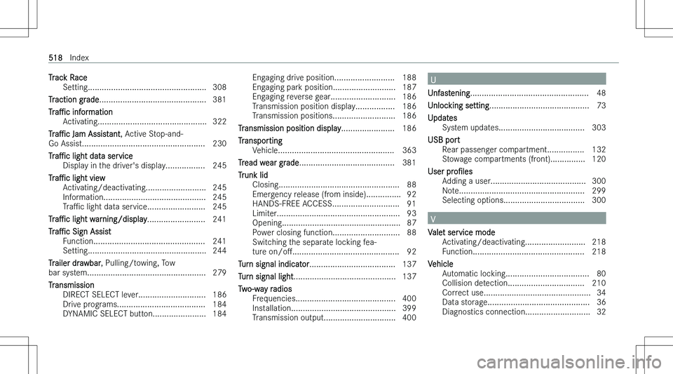 MERCEDES-BENZ EQE 2023  Owners Manual �T�r�a�c�k� �R�a�c�e�S�e�t�t�i�n�g�.�.�.�.�.�.�.�.�.�.�.�.�.�.�.�.�.�.�.�.�.�.�.�.�.�.�.�.�.�.�.�.�.�.�.�.�.�.�.�.�.�.�.�.�.�.�.�.�.�.�. �3�0�8
�T�r�a�c�t�i�o�n� �g�r�a�d�e �.�.�.�.�.�.�.�.�.�.�.�.�.�