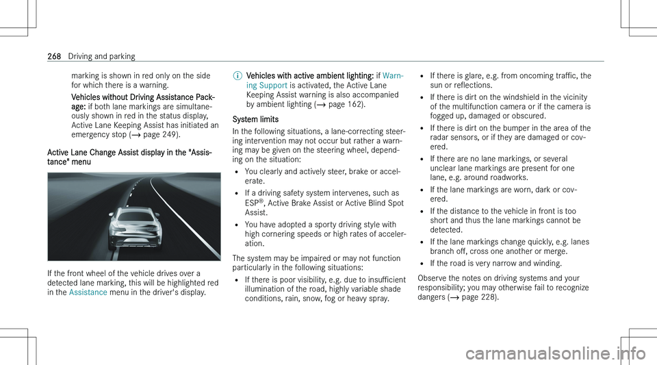 MERCEDES-BENZ EQS 2023  Owners Manual �m�a�r�k�i�n�g� �i�s� �s�h�o�w�n� �i�n� �r�e�d� �o�n�l�y� �o�n� �t�h�e� �s�i�d�e
�f�o�r� �w�h�i�c�h� �t�h�e�r�e� �i�s� �a� �w�a�r�n�i�n�g�.
�V�e�h�i�c�l�e�s� �w�i�t�h�o�u�t� �D�r�i�v�i�n�g� �A�s�s�i�s